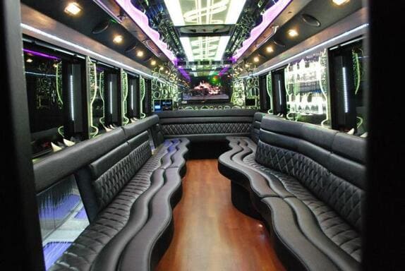 Cincinnati 25 Passenger Limo bus Interior